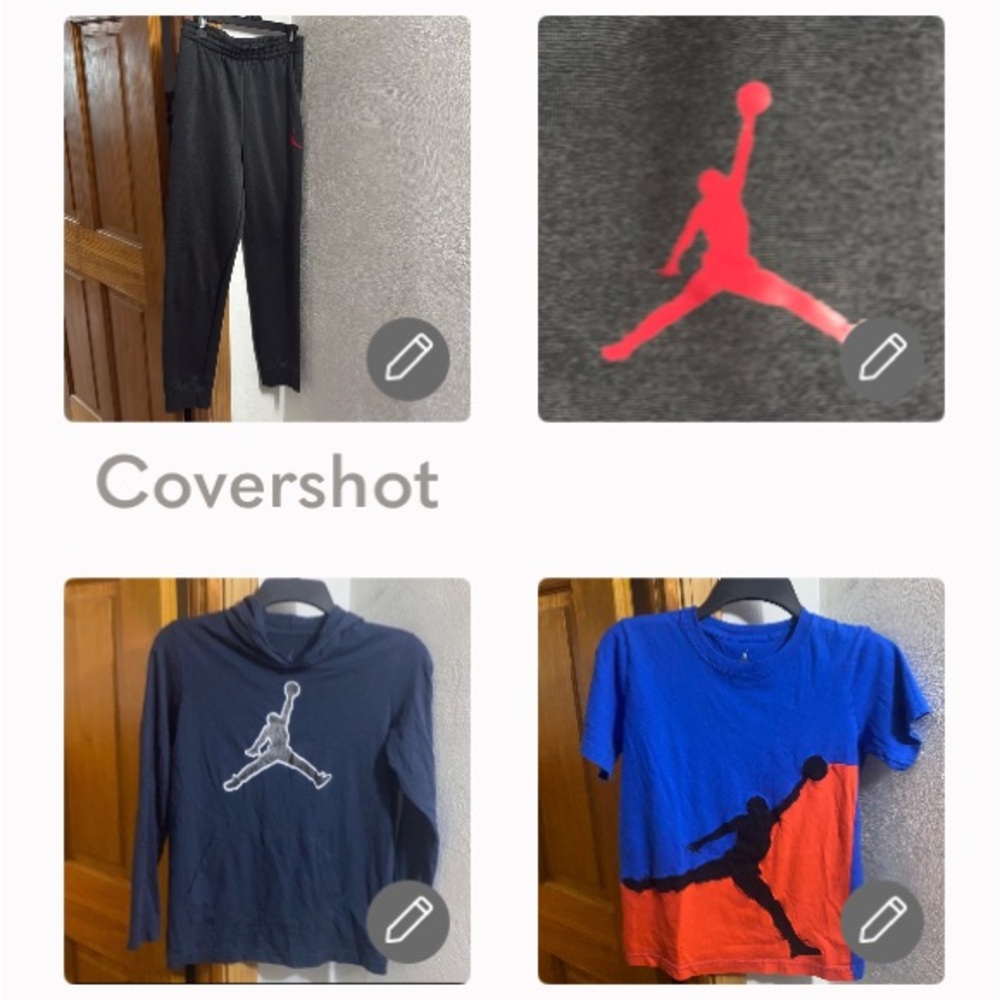 3 PIECE=Jordan JumpMan 2 pocket sweats+Jordan Jumpman tee+💙hoodie